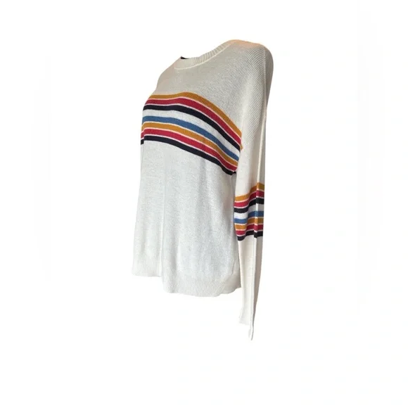 American Eagle Retro Stripe Crew Neck Sweater - Cozy Cotton Blend - Size S - Picture 2 of 9